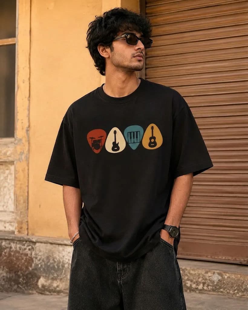 Rhythm Picks  200 GSM Drop Shoulder T-Shirt